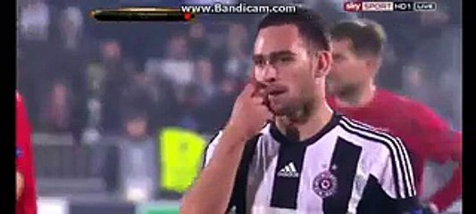 Zivkovic gets red card Partizan 1-3 Augsburg  - 10.12.2015