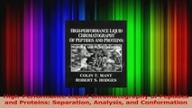 PDF Download  HighPerformance Liquid Chromatography of Peptides and Proteins Separation Analysis and PDF Full Ebook