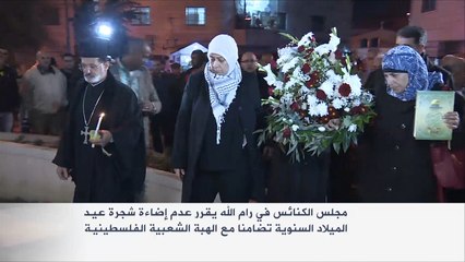 شجرة عيد الميلاد لن تضاء برام الله