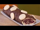 Bûche au chocolat et framboises - 750 Grammes