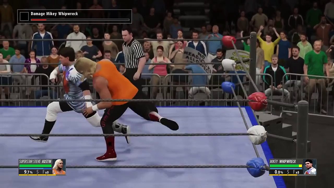 The Extreme Superstar Steve Austin vs. Mikey Whipwreck: WWE 2K16 2K Showcase walkthrough