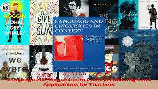 Read  Language and Linguistics in Context Readings and Applications for Teachers EBooks Online