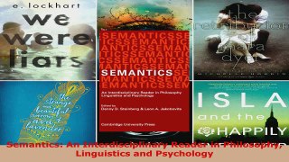 Read  Semantics An Interdisciplinary Reader in Philosophy Linguistics and Psychology PDF Online