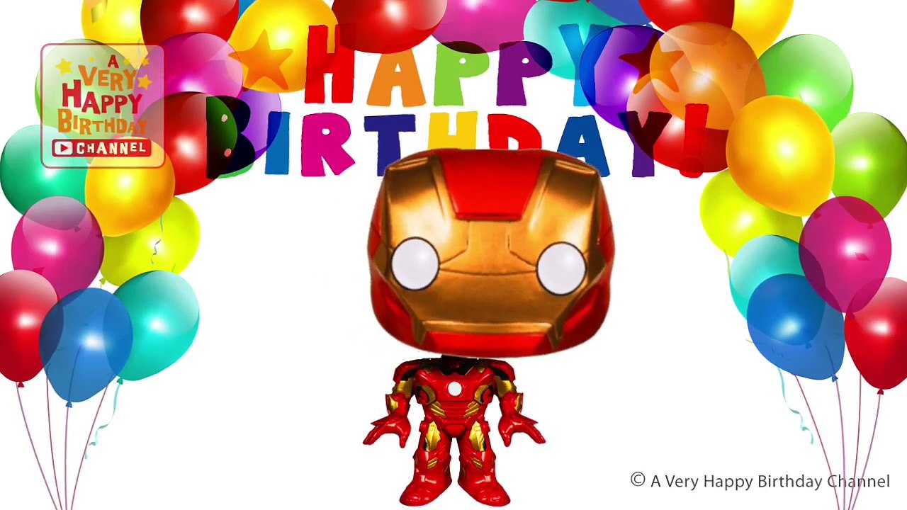 Iron man Sings Happy Birthday Song Greetings Marvel Heroes Theme Party Celebration