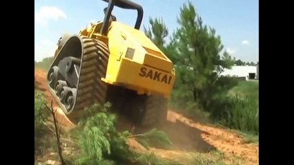 amazing heavy equipment doing awesome work, construction machinery with track running