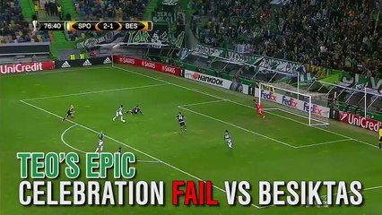 Teo's epic celebration fail vs Besiktas