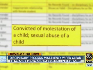 Disciplinary records mistakenly wiped clean