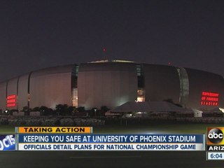 Security details at University of Phoenix Stadium