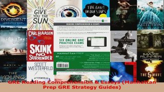 Read  GRE Reading Comprehension  Essays Manhattan Prep GRE Strategy Guides PDF Online