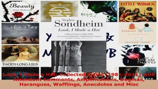 Read  Look I Made a Hat Collected Lyrics 19812011 with Attendant Comments Amplifications EBooks Online