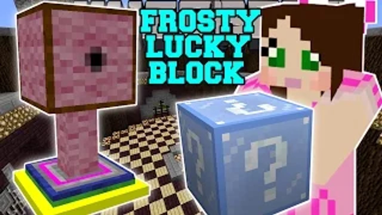 PopularMMOs Minecraft: FROSTY LUCKY BLOCK - Pat and Jen Mod Showcase GamingWIthJen