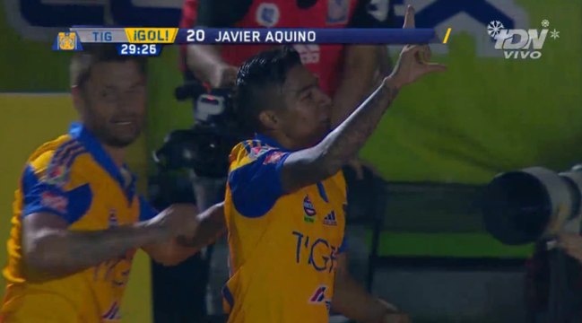 TIGRES VS PUMAS 2-0 GOL Javier Aquino FINAL IDA Liga MX Apertura 2015 [HD]