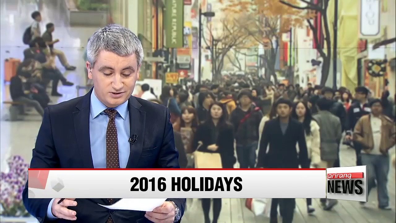 Koreans to get 66 days of holidays in 2016