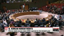 N. Korea's human rights issues make UN Security Council agenda for second year