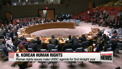 N. Korea's human rights issues make UN Security Council agenda for second year