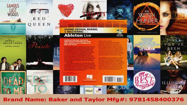 PDF Download Sound Design Mixing and Mastering with Ableton Live Quick Pro Guides Download Online