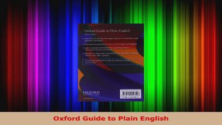 Download  Oxford Guide to Plain English PDF Free