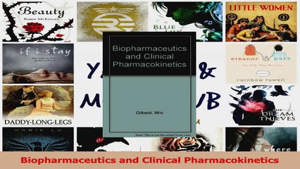 Biopharmaceutics and Clinical Pharmacokinetics Read Online