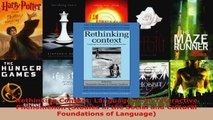 Download  Rethinking Context Language as an Interactive Phenomenon Studies in the Social and PDF Free