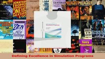 Read  Defining Excellence in Simulation Programs Ebook Free