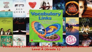 Download  Vocabulary Links for English Language Development Level A Grade 1 EBooks Online