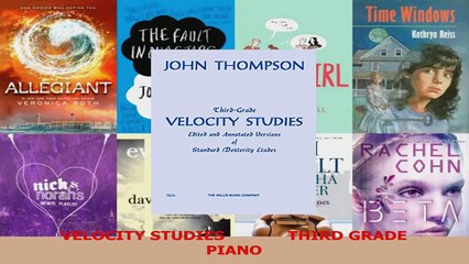 PDF Download  VELOCITY STUDIES             THIRD GRADE                  PIANO Download Full Ebook