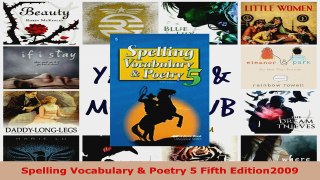 Download  Spelling Vocabulary  Poetry 5 Fifth Edition2009 PDF Online
