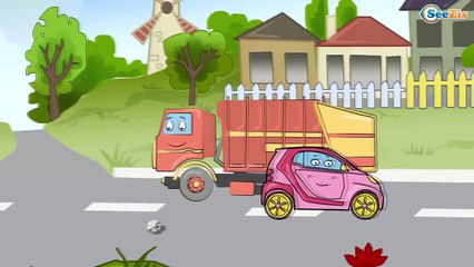✔ Garbage Truck in City of Cars is the day of cleaning. Cartoon for kids with Emergency Ve
