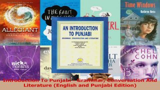 PDF Download  Introduction To Punjabi  Grammar Conversation And Literature English and Punjabi Download Online