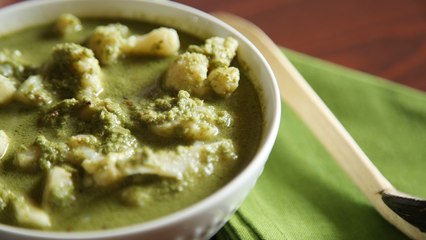 Cauliflower Green Curry | Indian Curry Recipe | Divine Taste With Anushruti