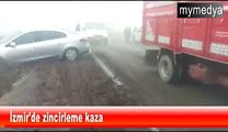 İzmir'de zincirleme kaza: 20 araç birbirine girdi!