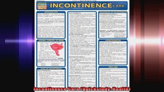 Incontinence Care Quickstudy Health