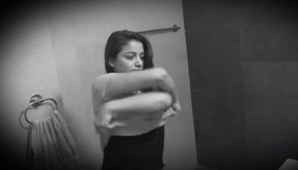 Girl in hotel captured by secret camera