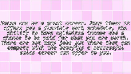 Working in a Sales Position