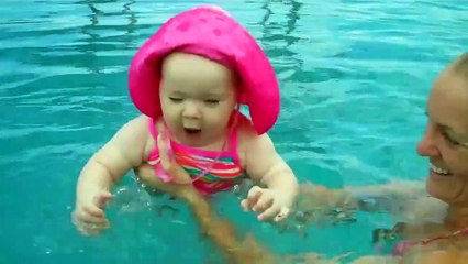 6 month old baby swimming