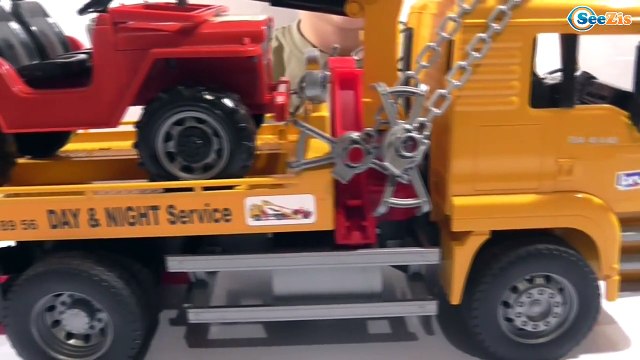 ✔ BRUDER Эвакуатор. Распаковка машинки от Игорька. Видео для мальчиков - Tow Truck cars for boys ✔