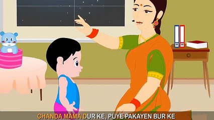 Chanda Mama Door Ke - Popular Nursery Hinde Rhymes - Child Poems