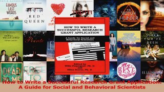 How to Write a Successful Research Grant Application A Guide for Social and Behavioral PDF