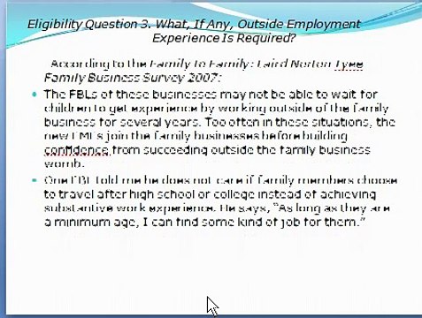 Fmaily Business- Hiring and firing of family employees