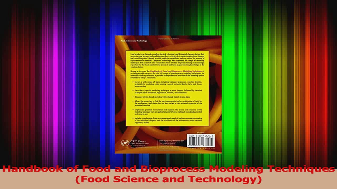PDF Download  Handbook of Food and Bioprocess Modeling Techniques Food Science and Technology Read Full Ebook