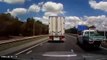 Truck squashes 4X4 Truck on Highway and flees scene