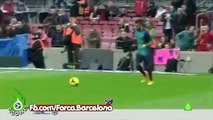 Leo Messi and Dani Alves _ Amazing Ball Control before Valencia match