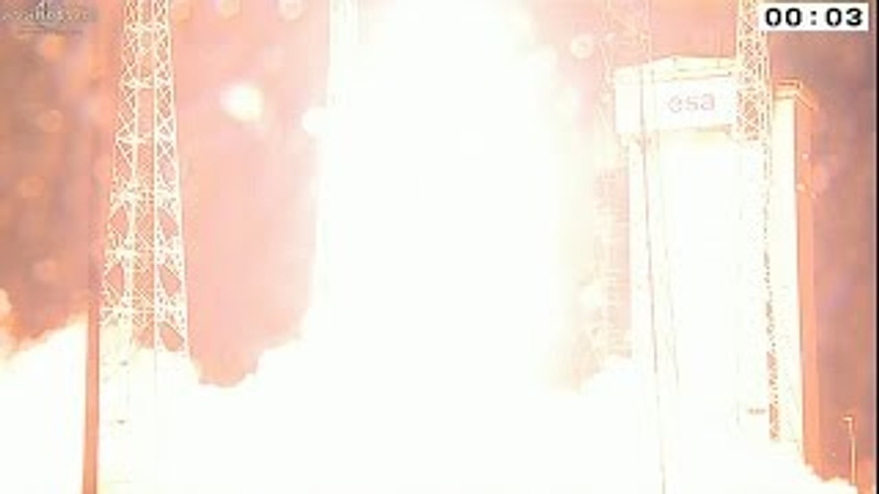 Fast Acceleration Vega Rocket Launch