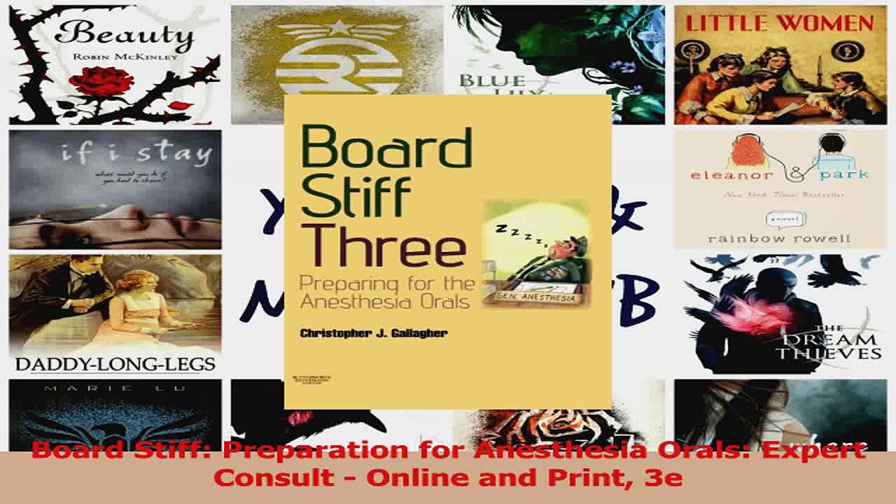 PDF Download  Board Stiff Preparation for Anesthesia Orals Expert Consult  Online and Print 3e Download Full Ebook