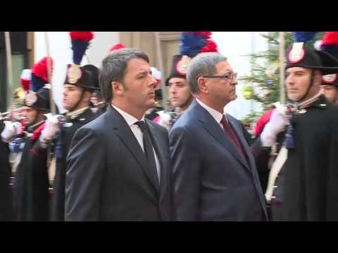Roma - Renzi riceve il il il primo ministro della Repubblica tunisina (11.12.15)
