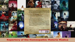 Read  Repertory of the Homeopathic Materia Medica EBooks Online