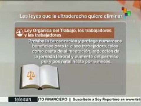 Venezuela: ¿cuáles son las leyes que intentará cambiar la derecha?