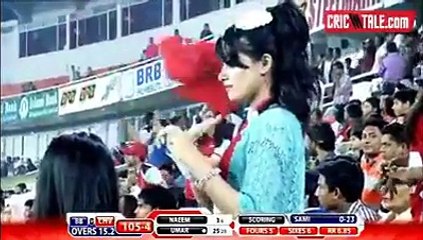 Umar akmal Huge Six to Sami Then out on next ball