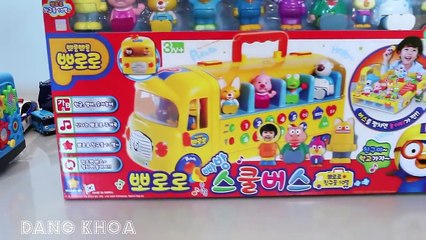 Đồ chơi ô tô cho bé chơi trò chơi với xe ô tô bus đưa đón trẻ em đến trường