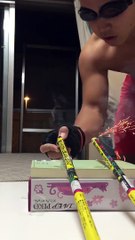 Dumb guy fights against fireworks